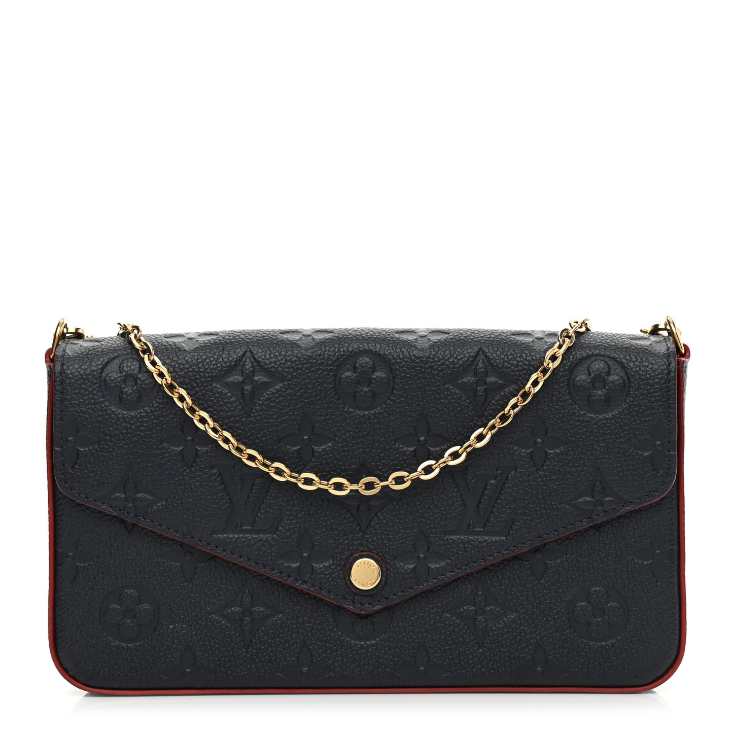 Empreinte Pochette Felicie Chain Wallet Marine Rouge