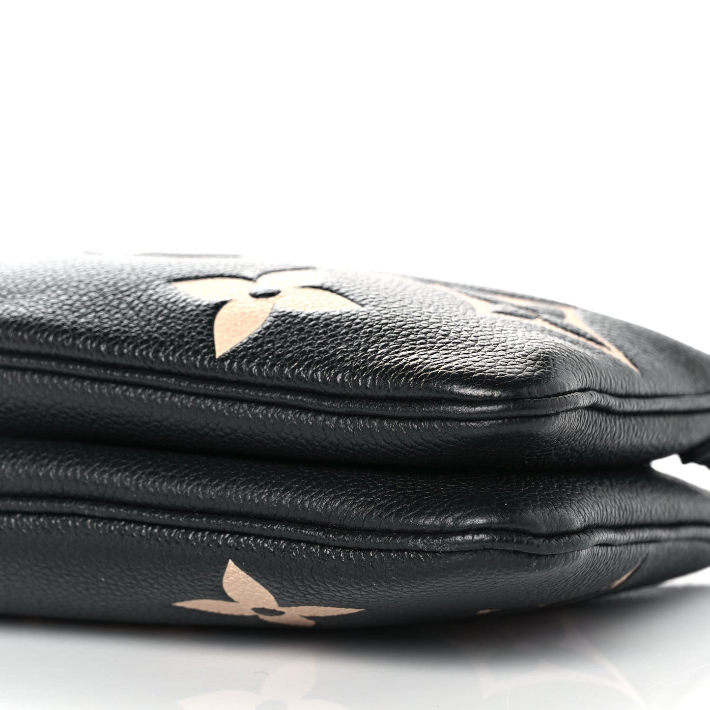 Empreinte Monogram Giant Double Zip Pochette Black Cream