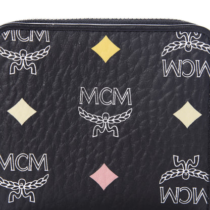 MCM Skyoptic Visetos Mini Zip Around Wallet Black 6 of 7