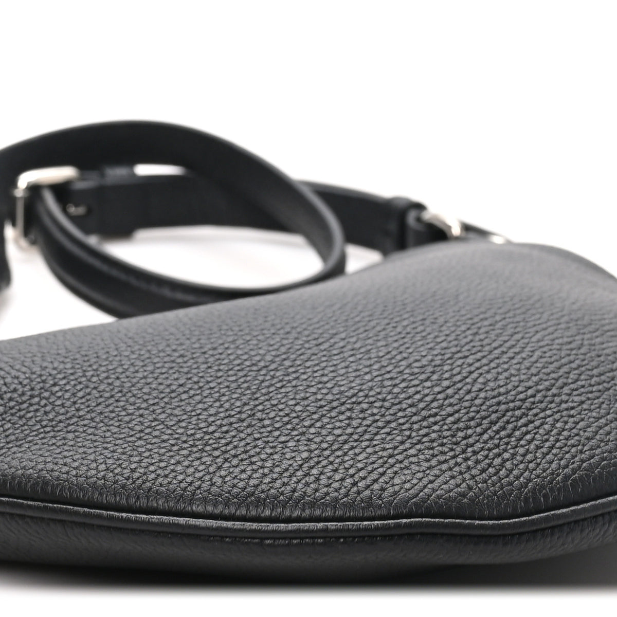 Gucci Pebbled Calfskin Mini B Shoudler Bag Black 9 of 10