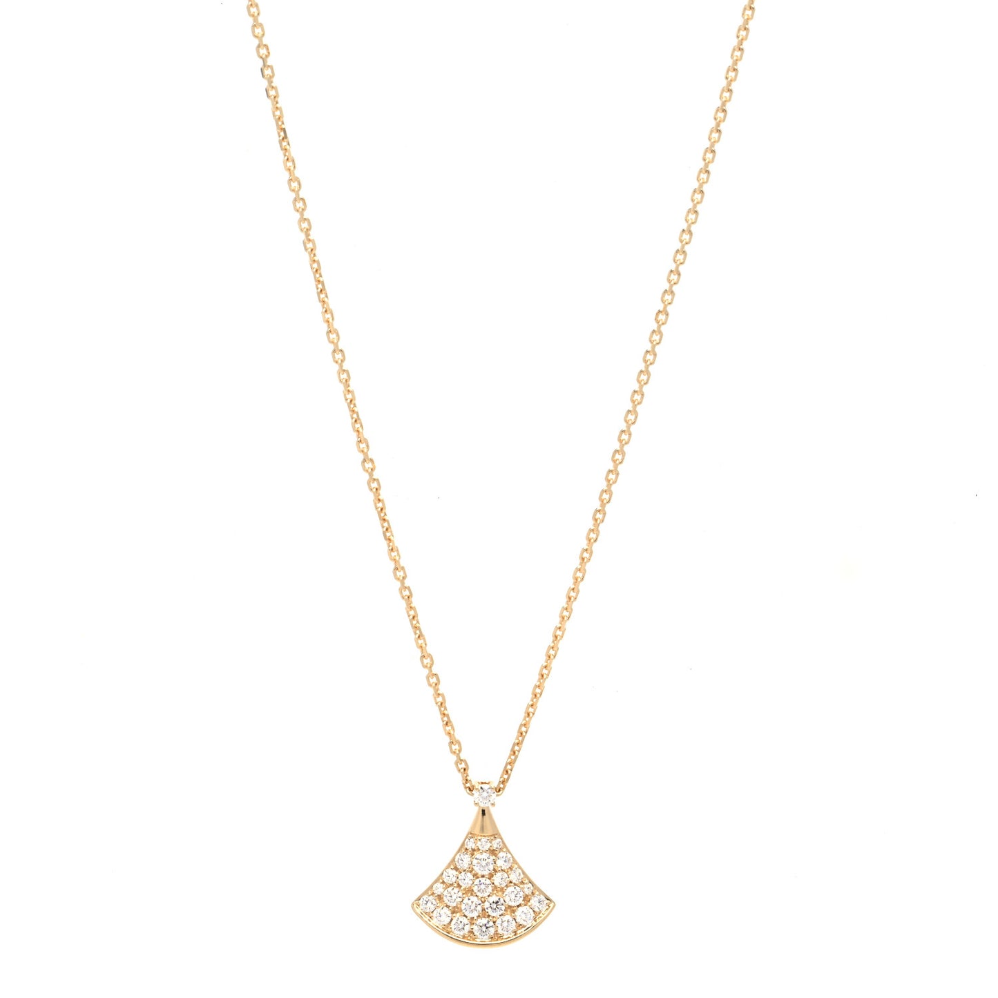 18K Yellow Gold Diamond Divas' Dream Pave Pendant Necklace