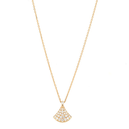 Bulgari 18K Yellow Gold Diamond Divas' Dream Pave Pendant Necklace 1 of 6