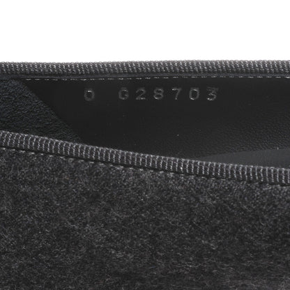 Chanel Tweed Flannel Cap Toe Ballerina Flats Grey Black 36 8 of 9