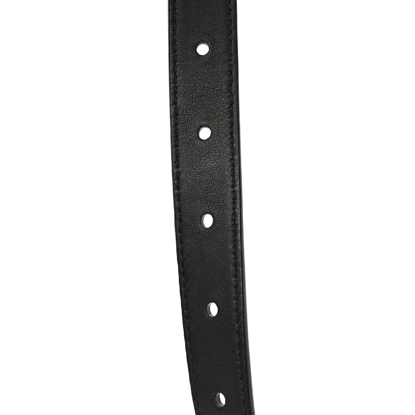 Calfskin Pearl Double G 20mm Belt 85 34 Black Cream