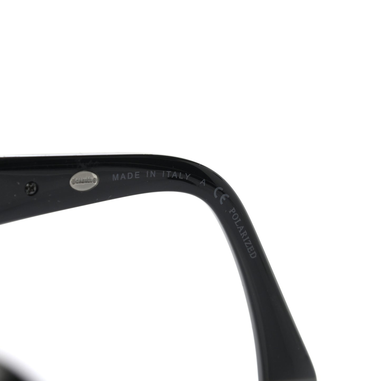 Crystal Polarized CC Square Sunglasses 5301-B Black