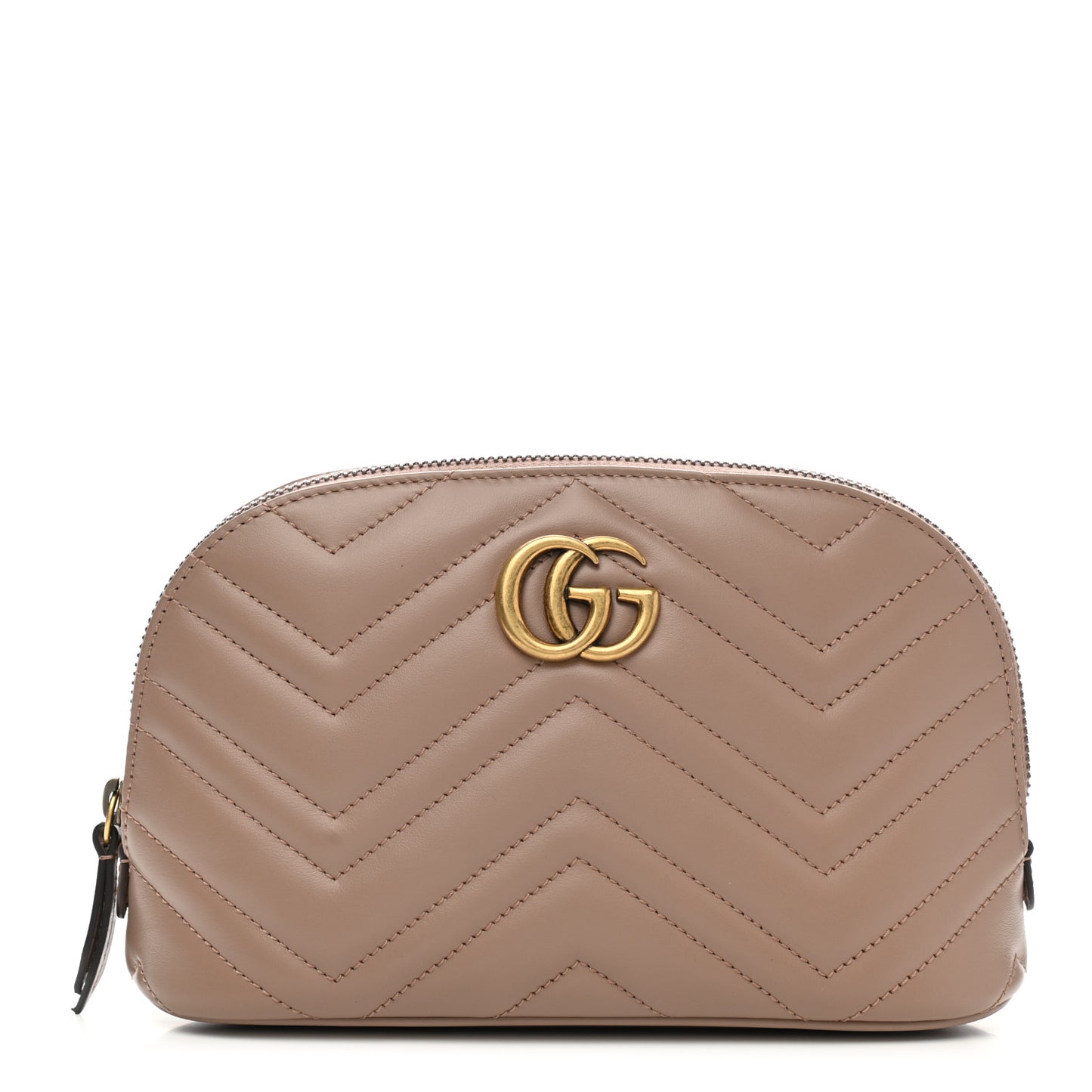 Calfskin Matelasse Large GG Marmont Pouch Cosmetic Case Porcelain Rose