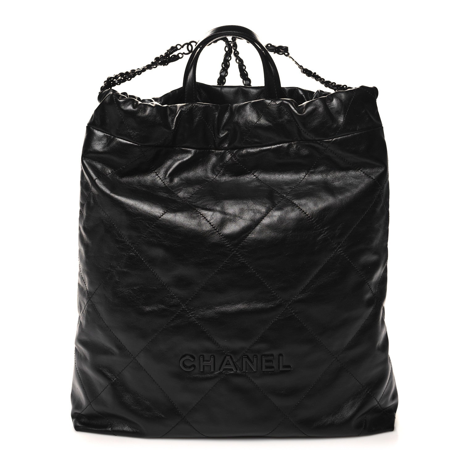 Chanel Shiny Calfskin Quilted Chanel 22 Backpack So Black 1 of 11