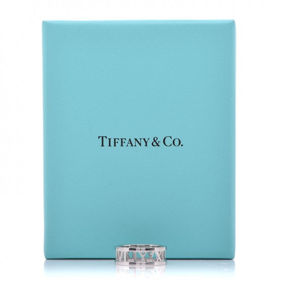 Tiffany 18K White Gold Atlas Open Ring 54.5 7 5 of 5