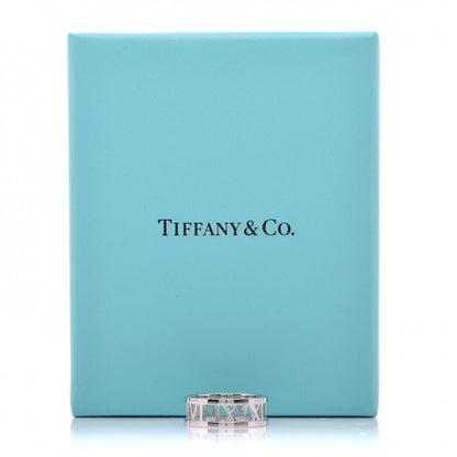 Tiffany 18K White Gold Atlas Open Ring 54.5 7 5 of 5