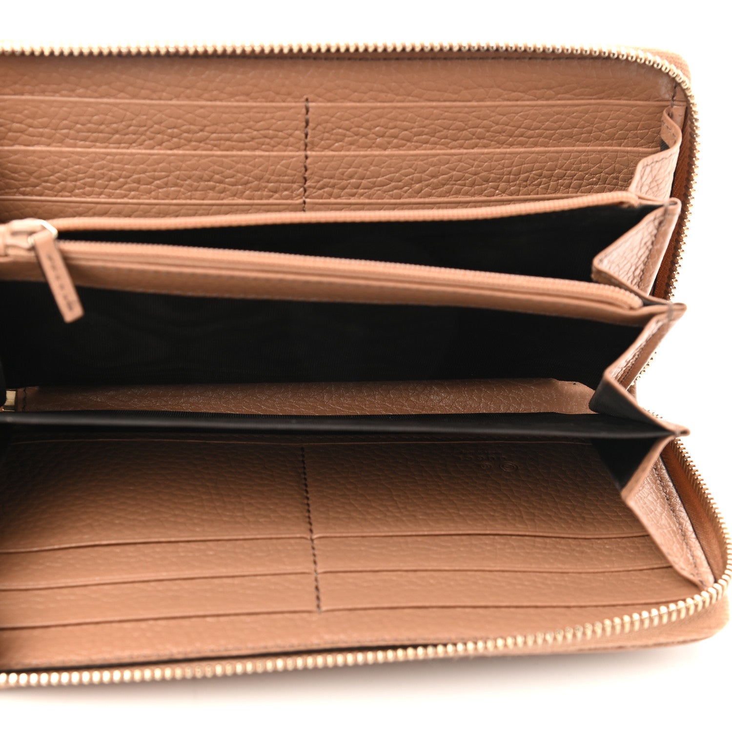 Gucci Pebbled Calfskin Soho Zip Around Wallet Camelia 5 of 8
