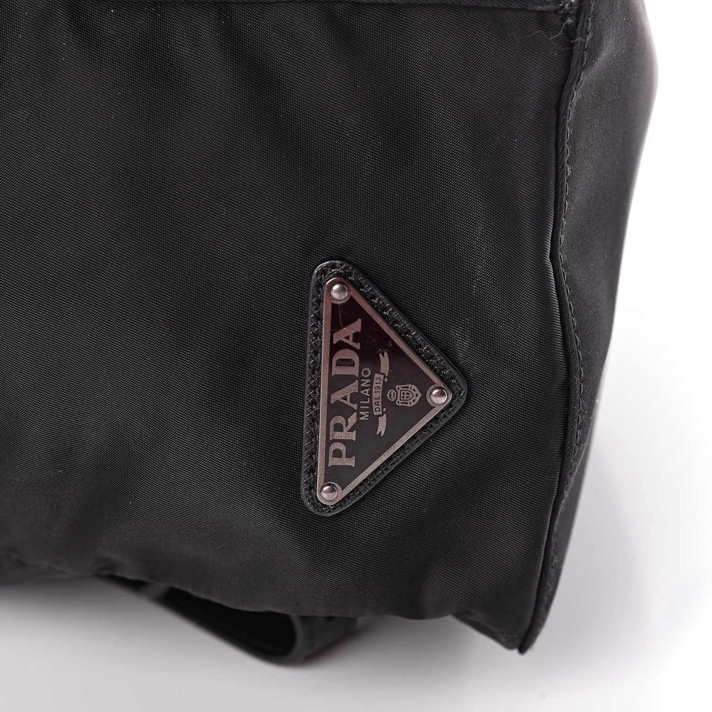 Nylon New Vela Monochrome Studded Backpack Black