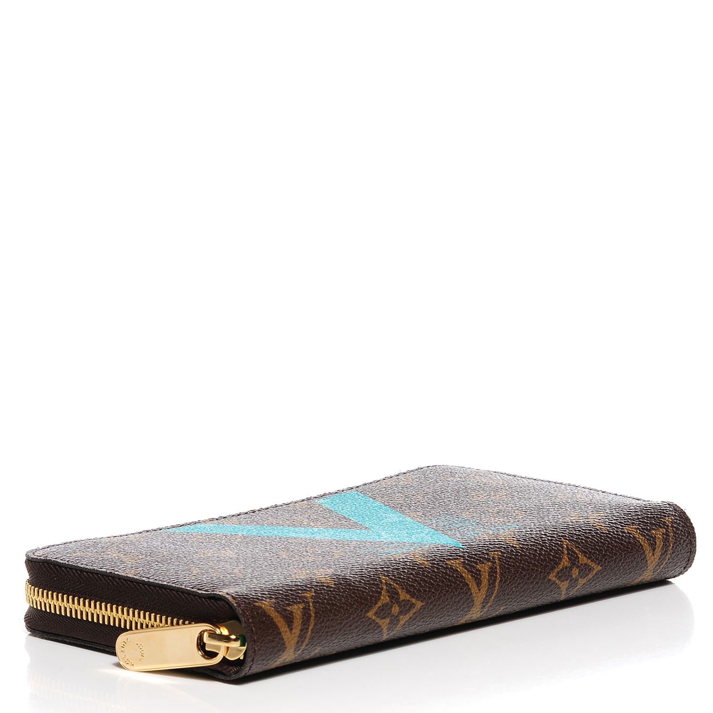 Monogram V Zippy Wallet Turquoise