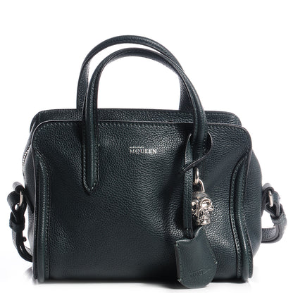 Alexander McQueen Pebbled Leather Mini Padlock Dark Green Bottle 1 of 9