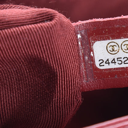 Chanel Grained Calfskin Quilted Large Zipped Shopping Tote Red 7 of 7