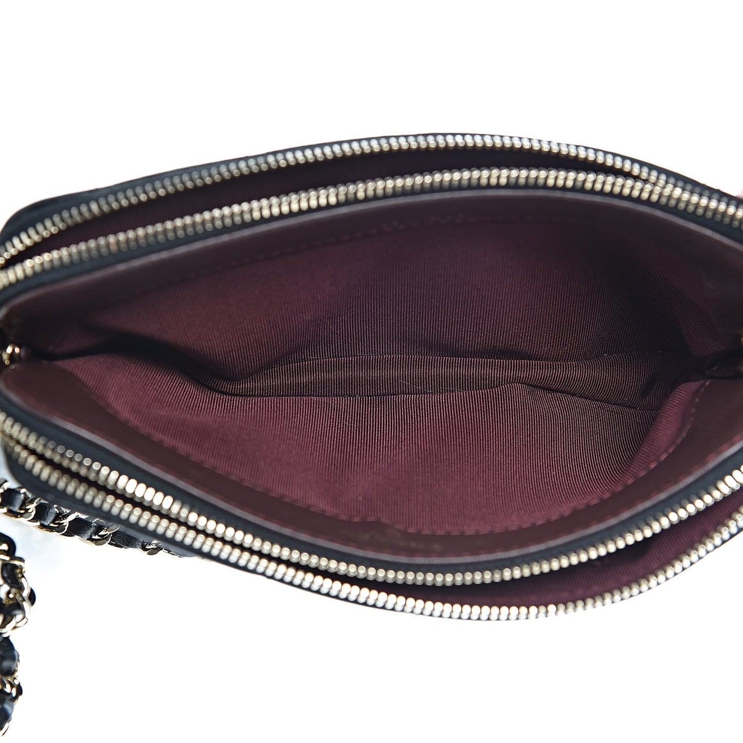 Lambskin Quilted Small Clutch With Chain Black