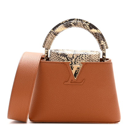 Louis Vuitton Taurillon Snakeskin Mini Capucines Caramel 1 of 9