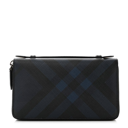 Burberry London Check Travel Wallet Navy Black 1 of 9