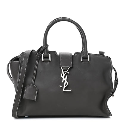 Saint Laurent Calfskin Top Stitch Baby Cabas Monogram Grey 1 of 4