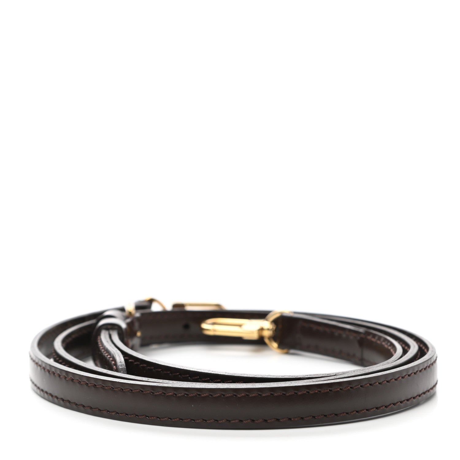 Louis Vuitton Calfskin 12mm Adjustable Shoulder Strap Brown 2 of 4