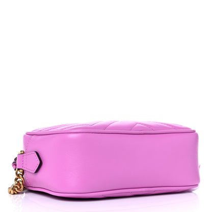 Gucci Calfskin Matelasse Mini GG Marmont Chain Shoulder Bag Candy Mousse 4 of 10
