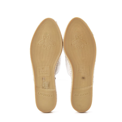Gucci Nappa Matelasse GG Marmont Espadrille Slippers 38.5 Great White 7 of 9