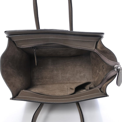 Celine Drummed Calfskin Micro Luggage Souris 5 of 8