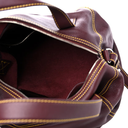Balenciaga Calfskin Round Air Hobo Burgundy 5 of 10
