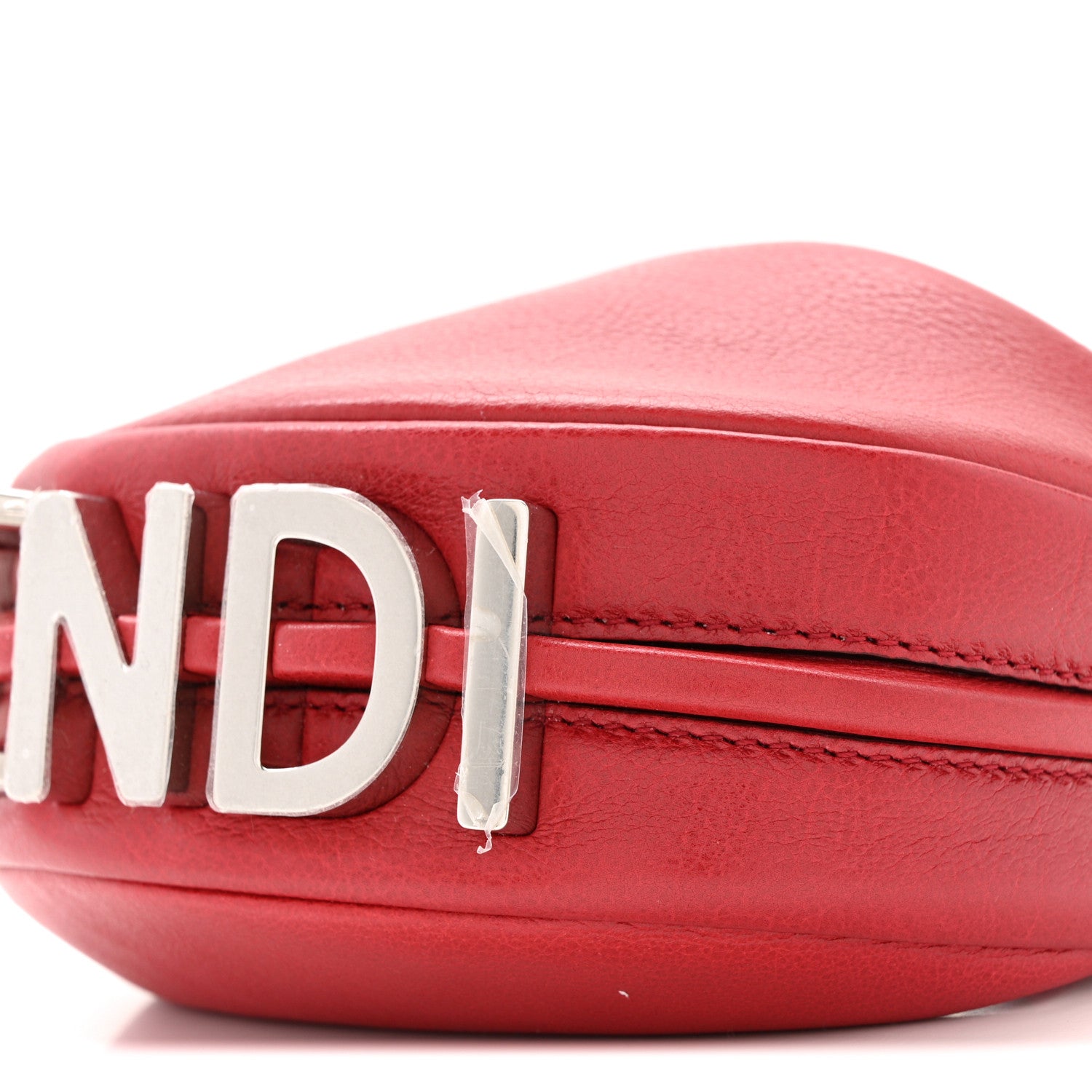 Fendi Vitello Grace New Matte Nano Fendigraphy Hobo Charm Scarlet 11 of 11