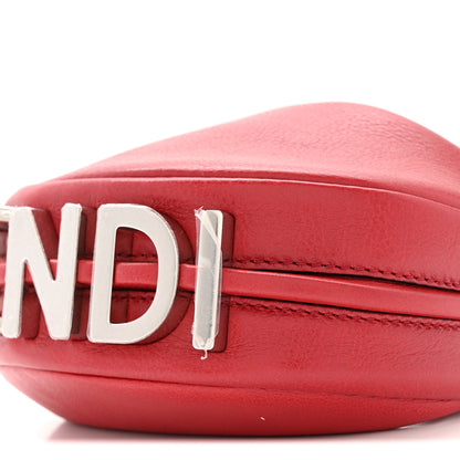Fendi Vitello Grace New Matte Nano Fendigraphy Hobo Charm Scarlet 11 of 11