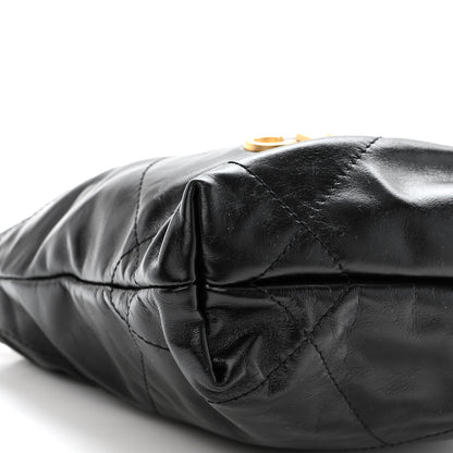 Chanel Shiny Calfskin Quilted Mini Chanel 22 Black 9 of 10