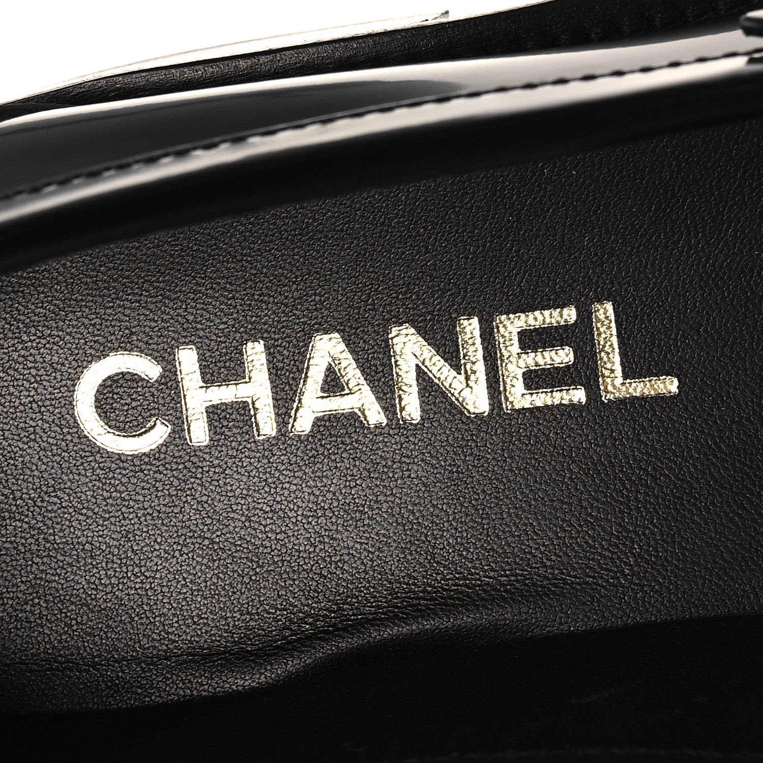 Chanel Shiny Calfskin Logo Loafers 38.5 Black 8 of 9