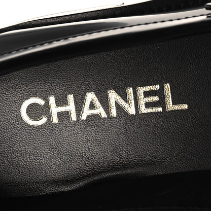 Chanel Shiny Calfskin Logo Loafers 38.5 Black 8 of 9