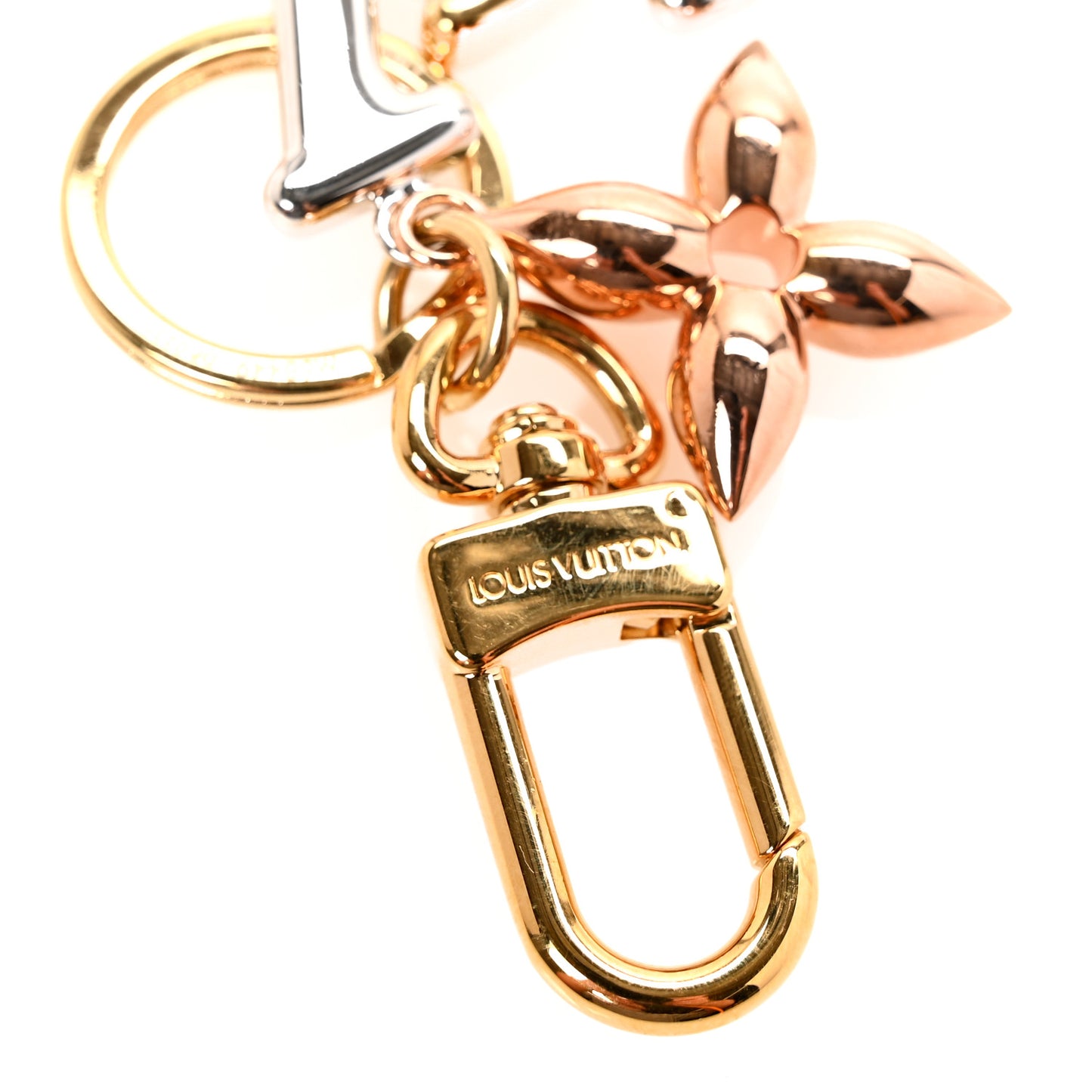 New Wave Bag Charm Key Holder Yellow Pink White Gold