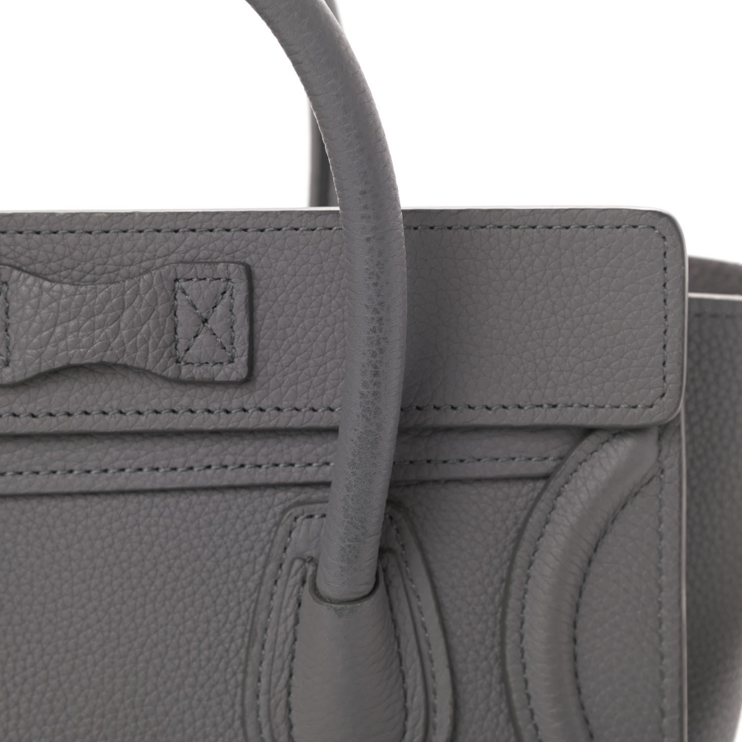 Celine Baby Drummed Calfskin Nano Luggage Kohl 17 of 18