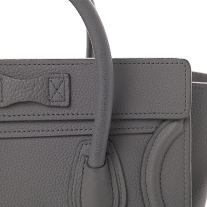 Celine Baby Drummed Calfskin Nano Luggage Kohl 17 of 18