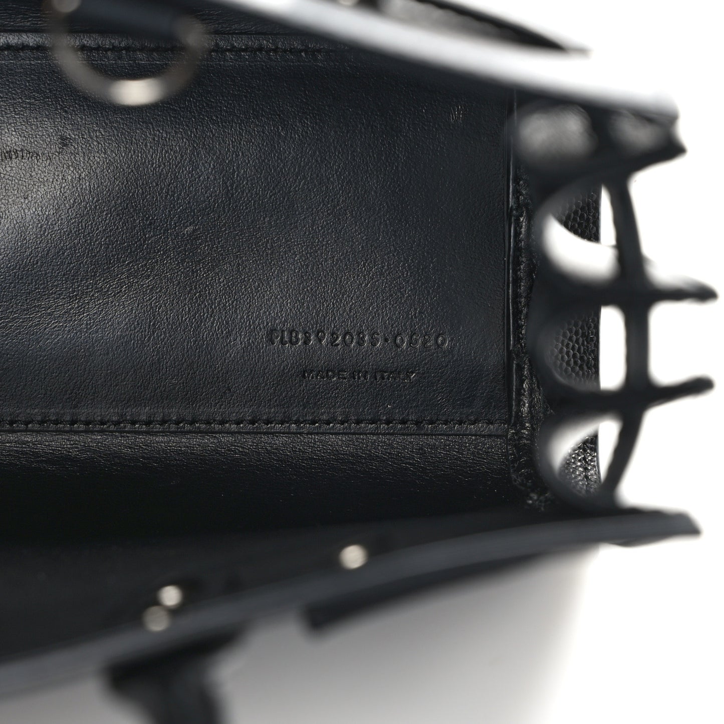 Grained Calfskin Nano Sac De Jour Black