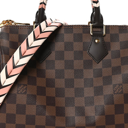 Louis Vuitton Damier Ebene Braided Speedy Bandouliere 25 Pink 7 of 11