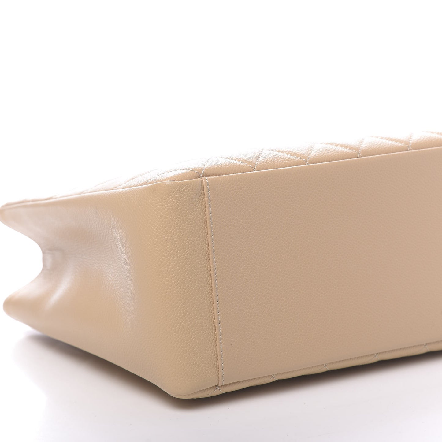 Caviar Quilted Grand Shopping Tote GST Beige Clair