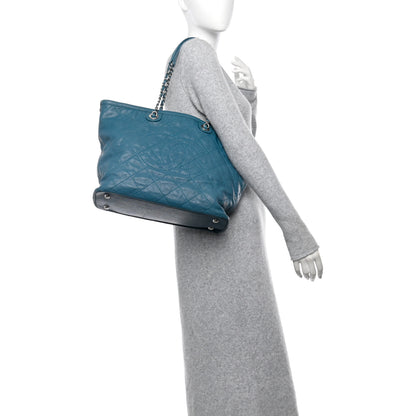 Chanel Grained Calfskin Quilted Small Daily Shopping Tote Turquoise 2 of 11