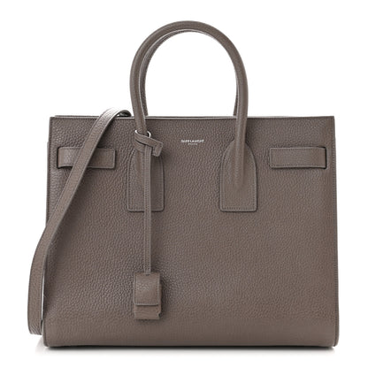 Saint Laurent Grained Calfskin Small Sac De Jour Fog 1 of 14