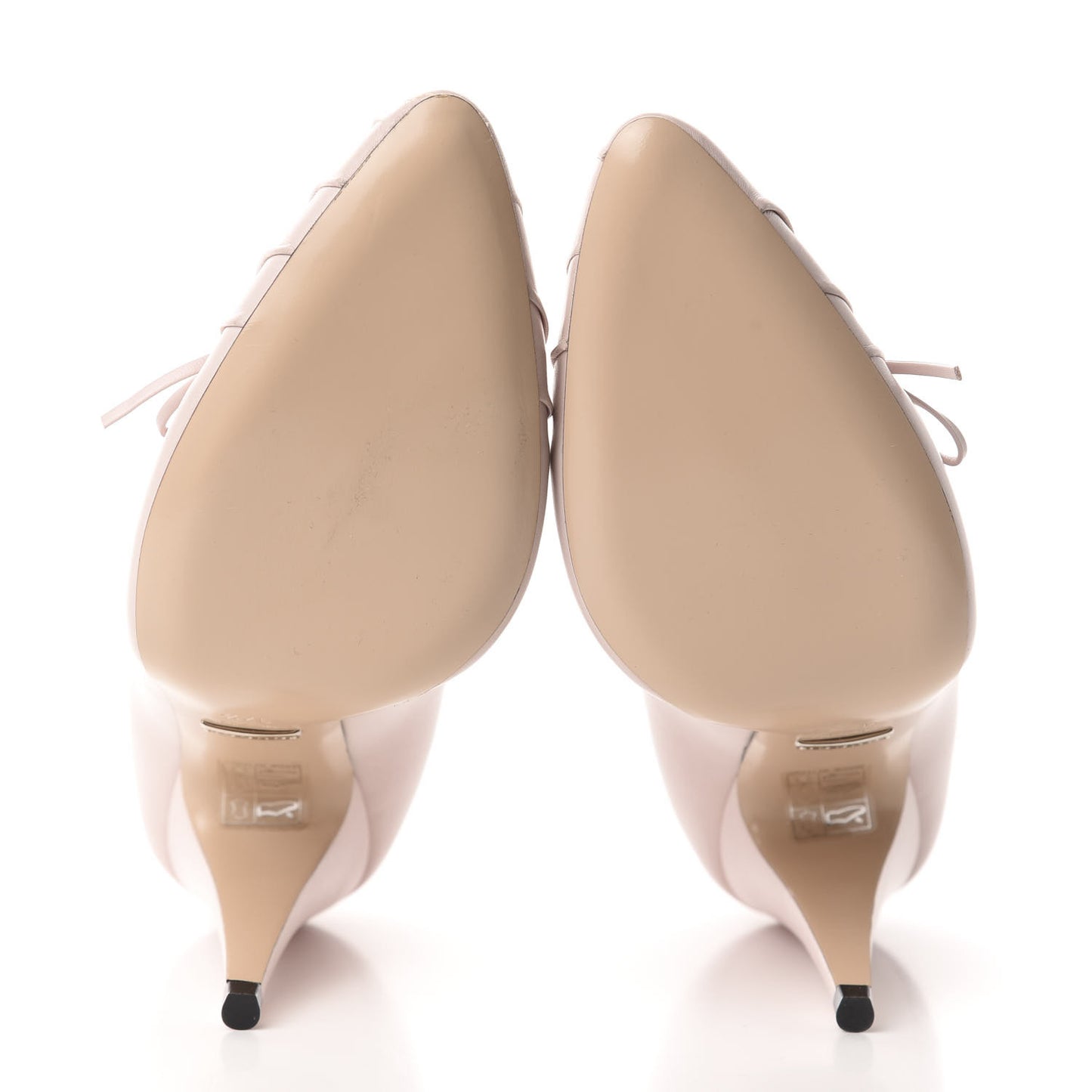 Nappa Bow High Heel Pumps 37.5 Light Powder Pink