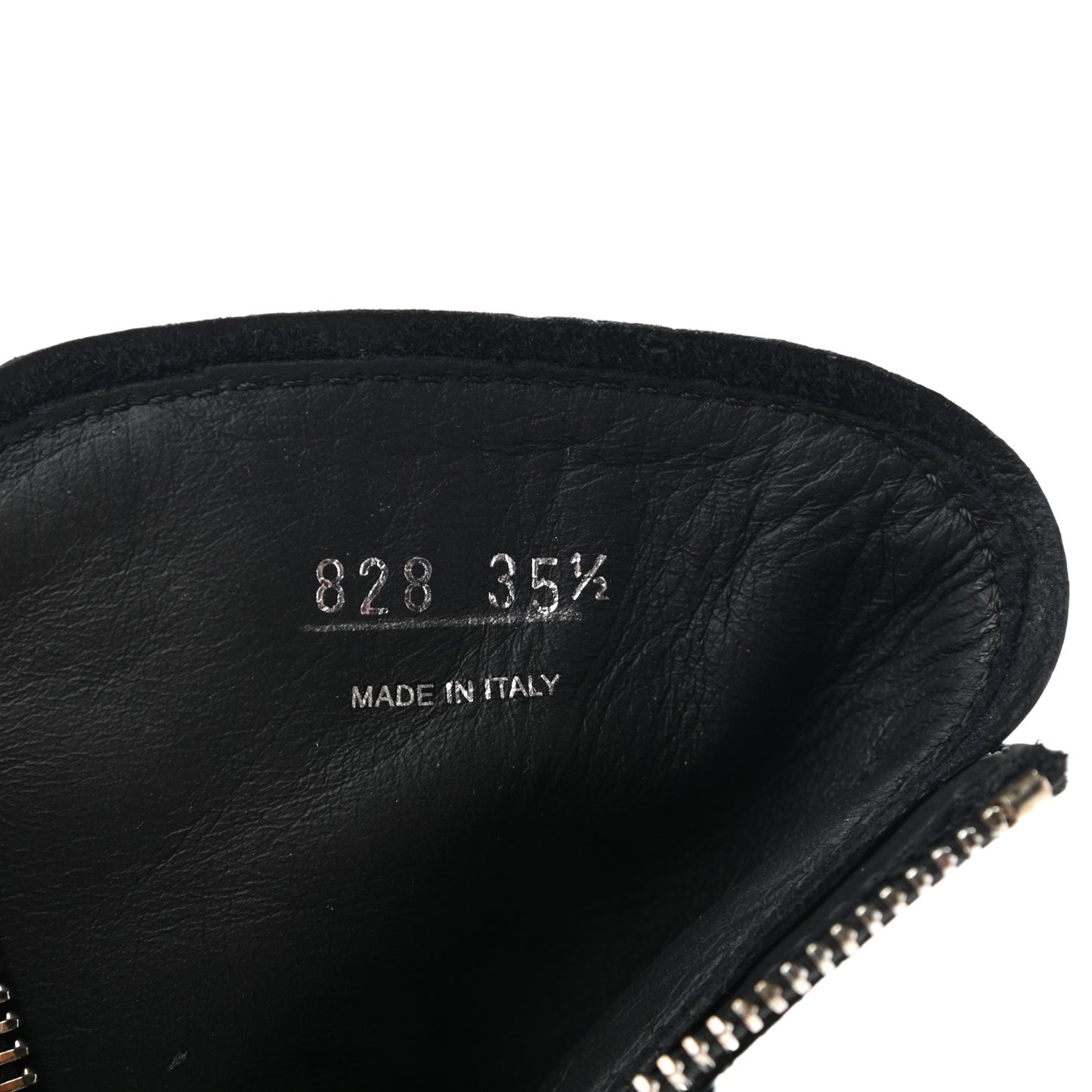 Vitello Lux Nylon Metal Triangle Logo Monolith Pouch Pocket 55mm Tall Combat Boots 36.5 Black
