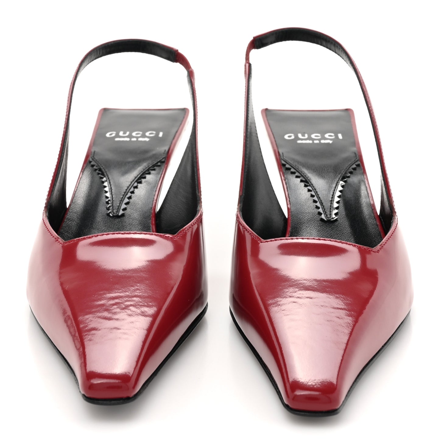 Nappa Mallory Pointed Toe Slingback Sandal 36.5 New Cherry