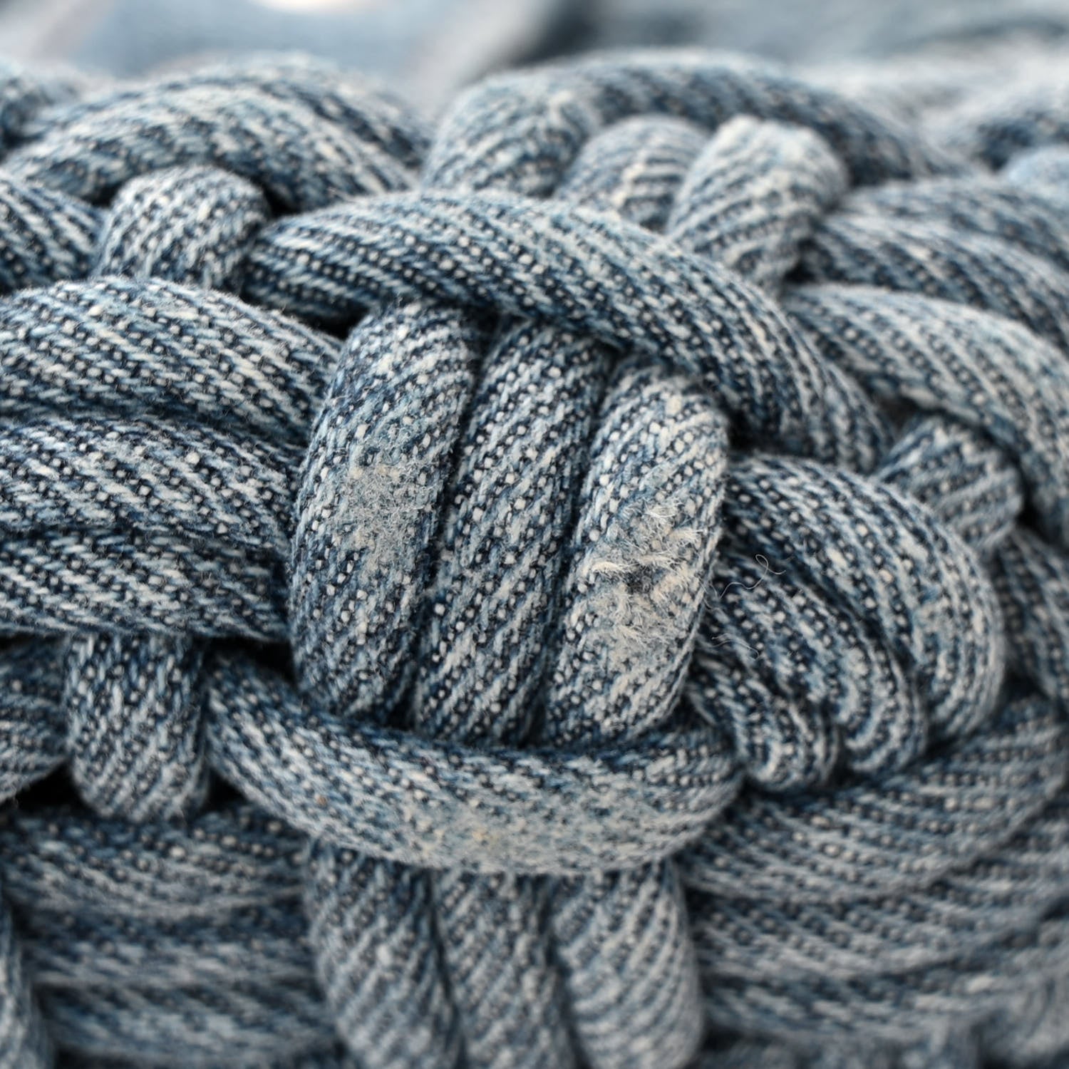 Balenciaga Washed Frayed Denim Braided XS Bistro Basket Blue 11 of 12