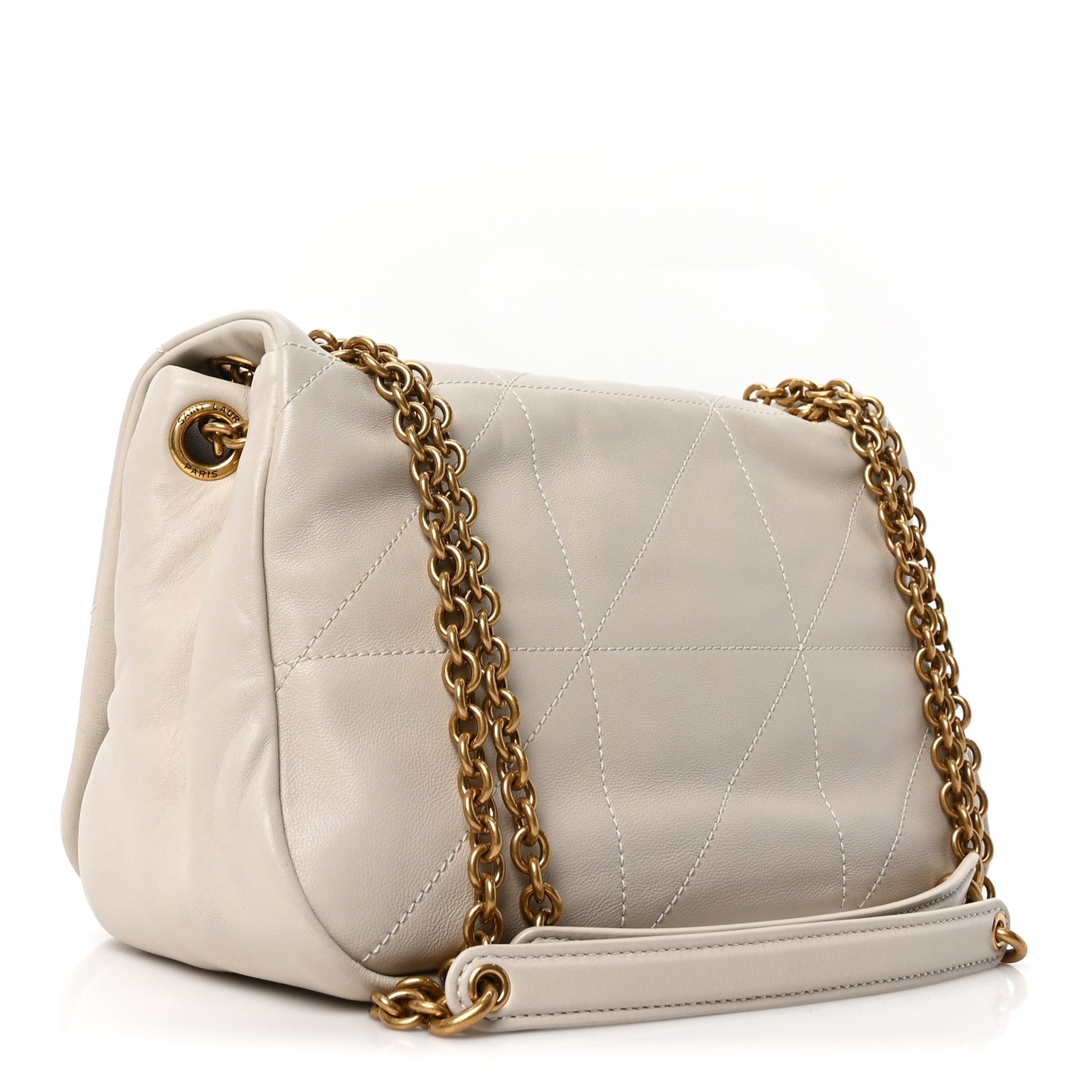 Lambskin Matelasse Monogram Small Jamie 4.3 Crema Soft