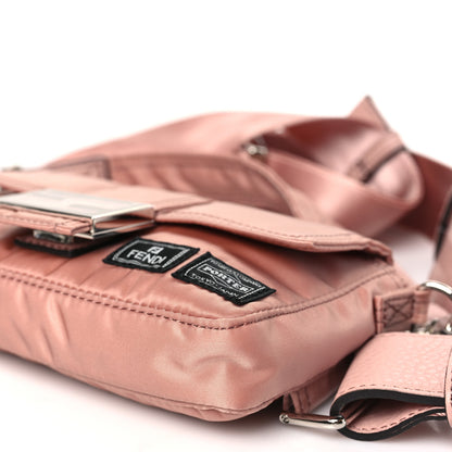Fendi X PORTER Nylon Cuoio Roma Mini Phone Baguette Belt Bag Baby Pink 10 of 10
