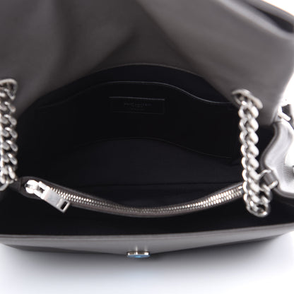 Saint Laurent Grain De Poudre Medium West Hollywood Monogram Fold-Over Earth 5 of 8