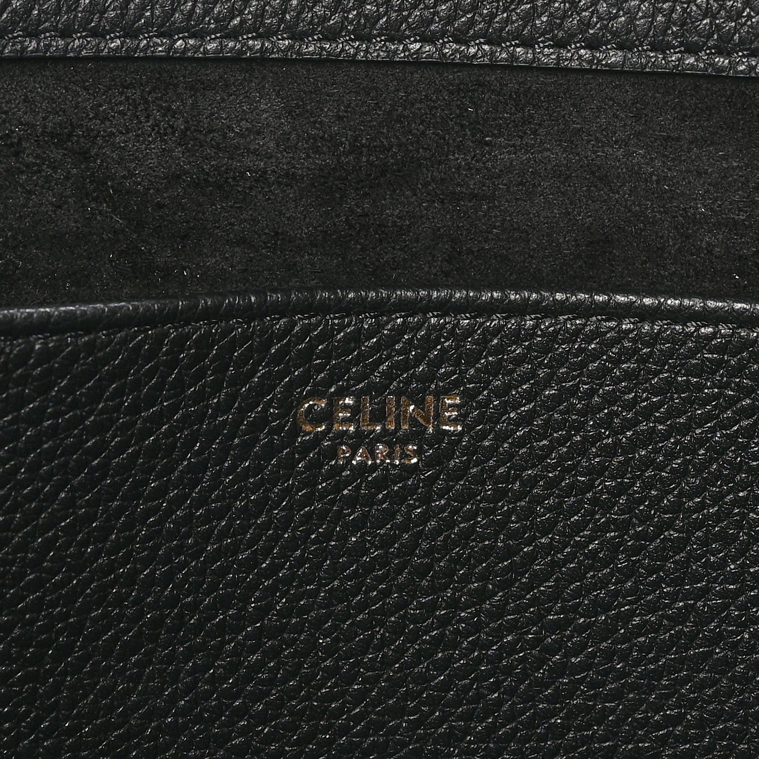 Celine Grained Calfskin Triomphe Mini Cabas Anais Black 6 of 9