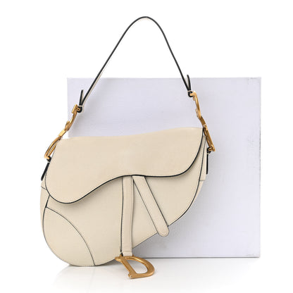Christian Dior Grained Calfskin Saddle Bag White 16 of 16