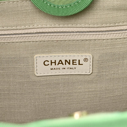 Chanel Mixed Fibers Small Deauville Tote Green 7 of 12